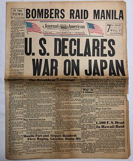 US DECLARES WAR ON JAPAN Journal American