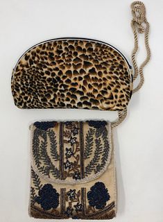 Travel Bag and Beaded Purse