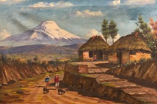 S. Embaka R Oil Painting of Cayambe, Ecuador