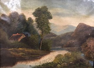Antique Landscape Oil