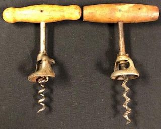 Vintage Wooden Handled Corkscrews