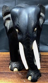 Vintage Robust Wood Elephant Figurine