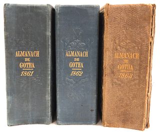 Antique-Almanach de Gotha, 1861, 1862, & 1863