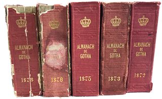 Antique-Almanach de Gotha, 1872, 1873, 1875, 1876 &
