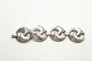 900 Solid Silver circular  Bracelet