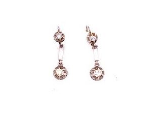Platinum & Diamonds Drop Earrings