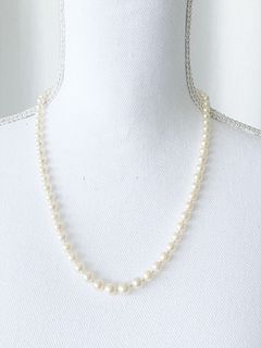 Art Nouveau Fresh water Pearls Necklace Diamonds clasp