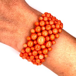 Retro NO Dyed Coral  Bracelet