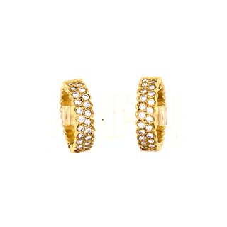 18k Gold & Diamonds Earrings