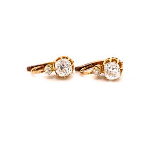 18k Gold & Diamonds Earrings