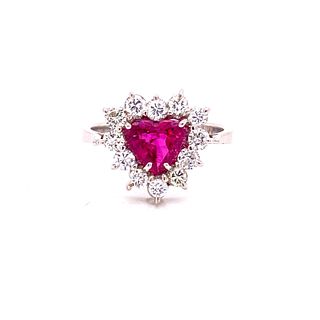 18k Ruby & Diamond Ring