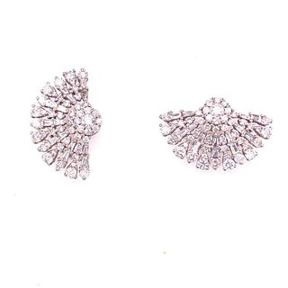 18k Gold Diamonds Contemporary Earrings