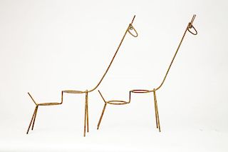 Pair of Giraffe-Form Planters, French, Mid-20th Century