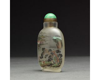 A PAINTED GLASS SNUFF BOTTLE, CHINA