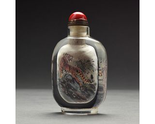 A PAINTED GLASS SNUFF BOTTLE, CHINA
