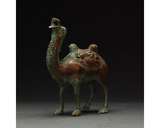 A BRONZE FIGURE OF CAMEL, CHINA