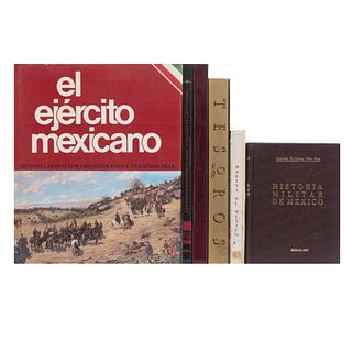 LOTE DE LIBROS SOBRE EL EJÉRCITO MEXICANO. a) La Evolución de la Educuación Militar en México. b)  Marina de México. Pzs: 6.