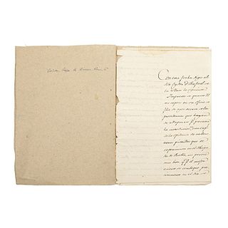 Venegas de Saavedra, Francisco Xavier. Letter addressed to Sr. Fiscal del Crimen, para Prever se Introduzca en la Capital... 1813.