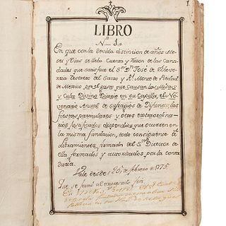 Echeverria, José. Libro No. 1. 1775 - 1797. Handwritten book.