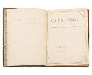 J. M. P. Los Miserables. Drama en 5 Actos. México: 1874. Manuscript.