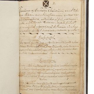 Manuscrito en Lengua Mixteca. Ximeno, Joseph Benito. Oraciones y Doctrina Christiana en el Ydioma Mixteco... 1778.