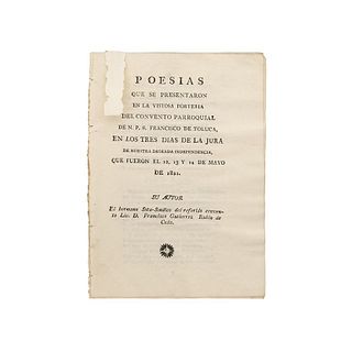 Gutiérrez Rubín de Celis, Francisco / Ortigosa, José. Poesías / Sermón. Toluca, 1821 / México, 1822. Pieces: 2.
