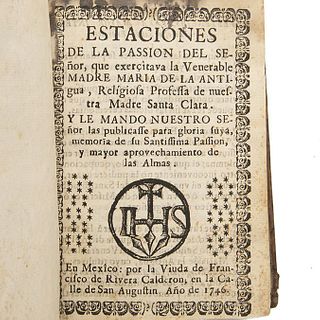 Miscelánea de Novenas. México y Puebla. 18th century. One volume.