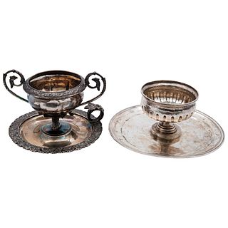 Pair of Braziers*, Mexico, 18th-19th centuries, Silver, With seals of assayers Antonio Forcada y la Plaza and Cayetano Buitrón