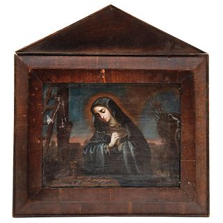 Our Lady of Sorrows, Mexico, 18th century, Oil on cloth