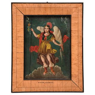 St. Raphael Archangel, Mexico, ca. 1900, Oil on sheet