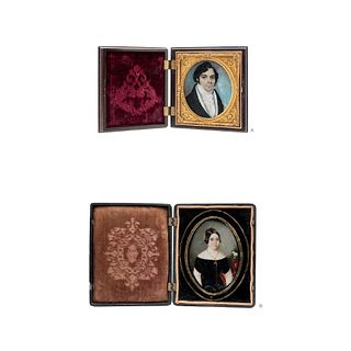 Pair of Miniature Portraits, Mexico, 19th century