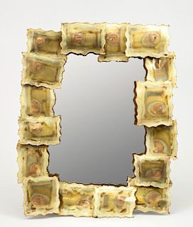 Sculptural Acid-Stained Mirror