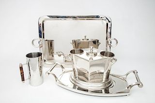 Silver-Plate and Chrome Bar Accessories