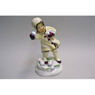 ROYAL WORCESTER DECEMBER, GIRL CHILD FIGURINE BY F.G.DOUGHTY