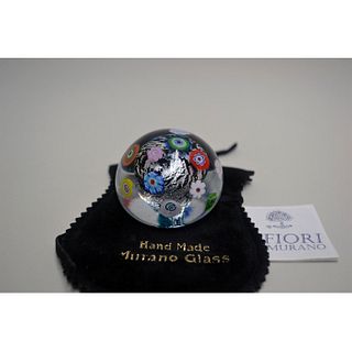 MURANO GLASS PAPERWEIGHT MULTI-COLOR I FIORI DI MURANO