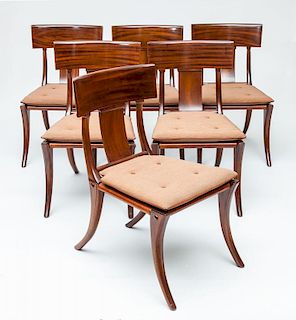 Fourteen Klismos Dining Chairs