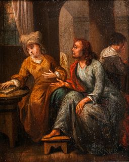 Manner of Johann Rudolf Byss (Swiss, 1660-1738)      Christ in the House of Mary and Martha