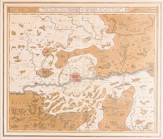 Nicolaes Visscher (Dutch, 1618-1709)      Map of the Area of Frankfurt am Main