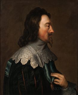After Anthony Van Dyke (Flemish, 1599-1641)      Profile Portrait of Charles I