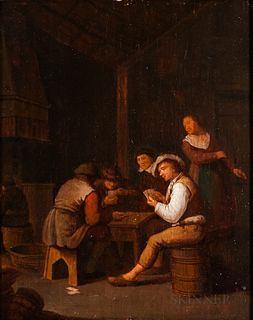 School of David Teniers II (Flemish, 1610-1690)      Card Players in a Tavern Interior