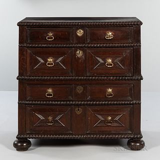 Carved Oak Chest of Drawers