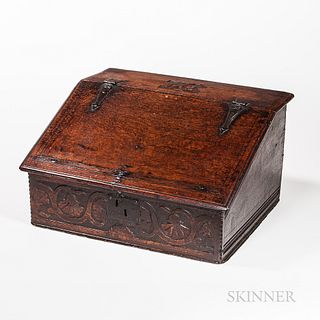 Carved Oak Desk Box