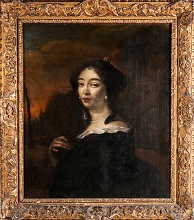 Attributed to Pieter Hermansz. Verelst (Dutch, c. 1618-c. 1668)      Portrait of Anna de Hooghe (1645-1717)