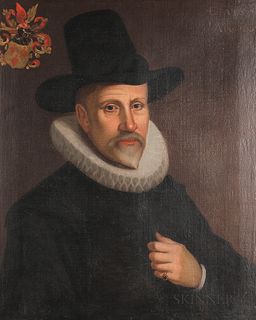 Manner of Willem van der Vliet (Dutch, c. 1584-1642)      Man in a Ruff Collar and Tall Hat