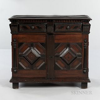 Walnut Enclosed Chest of Drawers