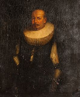 Manner of Michiel Janszoon van Mierevelt (Dutch, 1567-1641)      Gentleman in Black Dress and a White Ruff