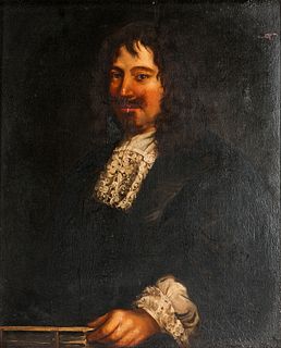 Dutch School, 17th Century      Portrait of a Man with a Lace Collar, Holding a Book
