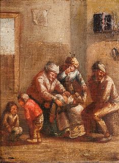 Dutch School, 17th Century      Allegory of Smell: Peasant Family in an Interior (Changing Diapers)