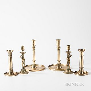 Six Brass Candlesticks