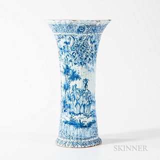 Dutch Delft Blue and White Vase